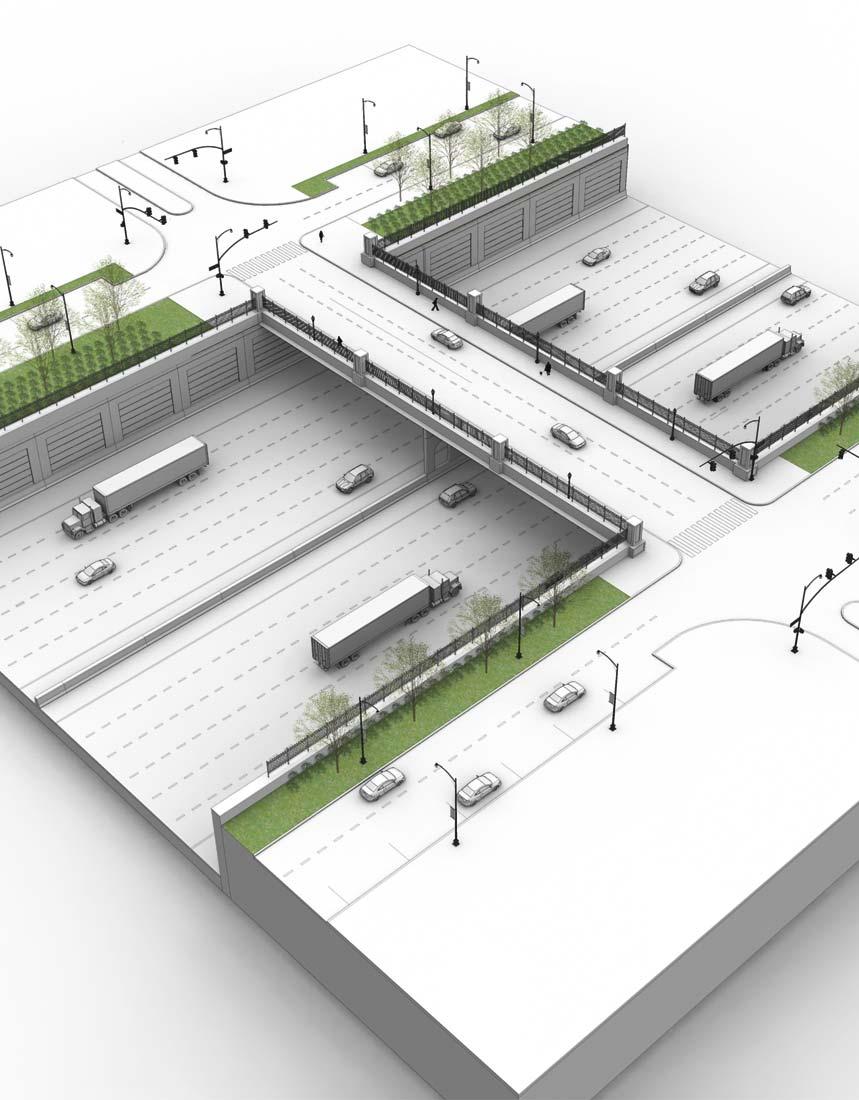 Base Build Bridge Crossing Proposed Design Enhancements: 10-foot wide Pedestrian Sidewalks Decorative Safety Fence Gateway Features