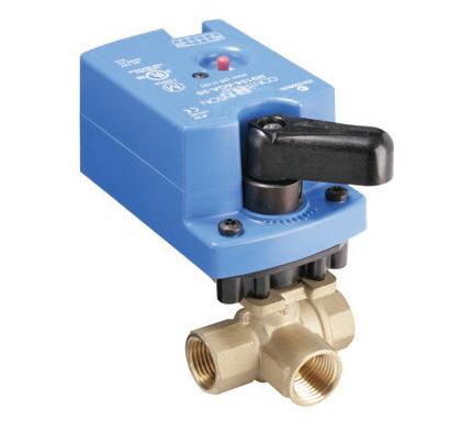 TYPICAL 2-WAY MODULATING CONTROL ALE A 3-wire floating point, fail-in-place (non-spring return) modulating water control valve, driven open or closed upon a call for heating or cooling to maintain