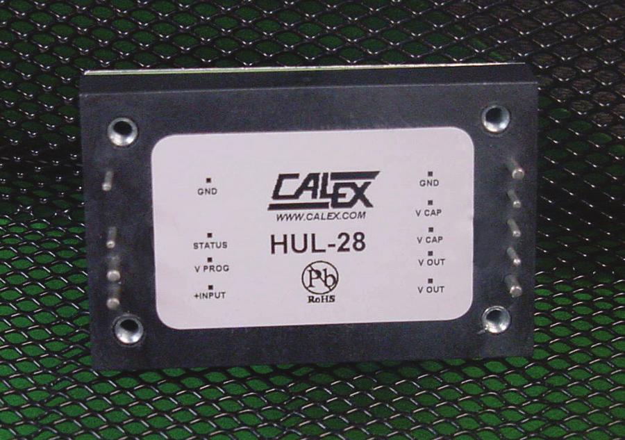 Features High energy density User programmable hold-up trip voltage Trip status indicator Designed for use with Calex DC/DC Converters Small package design (1.45 x 2.28 x 0.