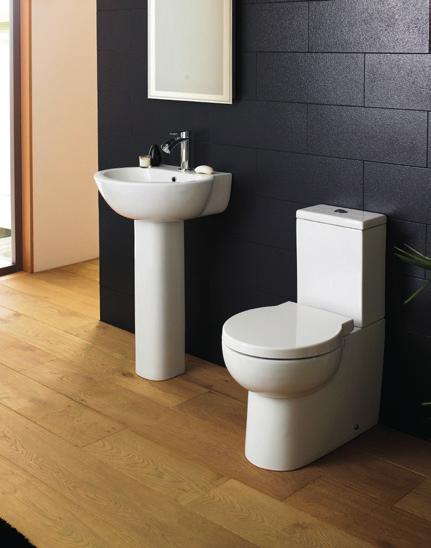 Curved / Ceramics Darwin Provost The elegant curved front of the Provost basin design co-ordinates perfectly with the Semi Flush to Wall Pans.