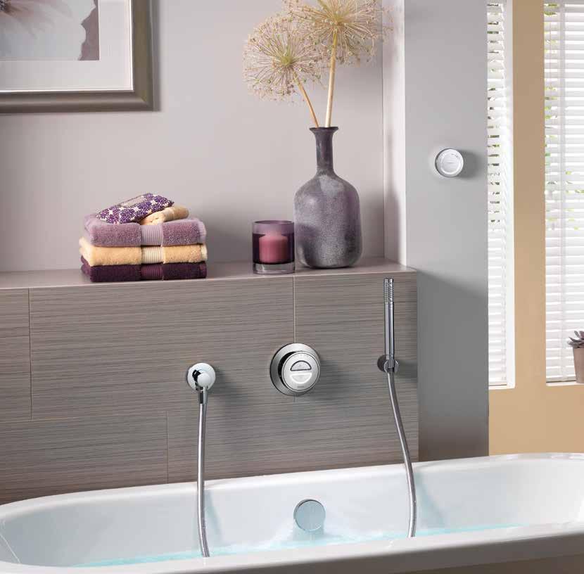 Perfectly blended bath water is delivered via a sleek and stylish overflow filler to your chosen depth and temperature every time.
