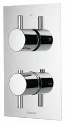 Rise DCV controls Three stunning shower controls with luxurious brass wall plate and control knobs, offering single, divert and 3 way showering options allowing you to design the combination to suit