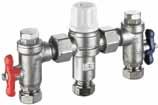 5 bar 1" HEAT160001 Potable water brass adaptor ZADP110780 Specifiers Text: 2 in 1: 15mm or 22mm TMV3 approved thermostatic mixing valve, complete with single check valves and strainers (the