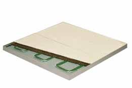 The heating panels are incorporated to the floor and the