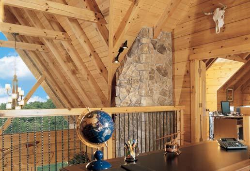 It s kind of my retreat, Jim says of his office in the loft, which boasts a panoramic view of the family s 77-acre Kentucky property. them.