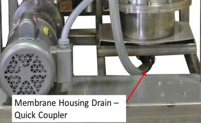 Slide the seals toward the recirculation pump so they are not over the membrane vessel connection.