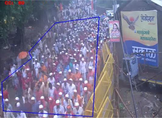 CROWD MANAGEMENT FEATURES AllGoVision has a robust algorithm for detecting / counting crowd and analysing the flow/movement. These are applied in Crowd Management application.