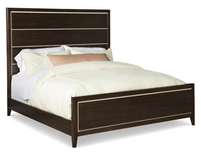 BEDS ARIA BED C6C-145 QUEEN Stocked Combo Finish QUEEN: W64.25 D86.5 H70.25 C6C-146 KING Stocked Combo Finish Shown above and opposite in Brownstone & Oxford White KING: W80.25 D86.5 H70.25 C6C-147 CAL KING Stocked Combo Finish CAL KING: W80.