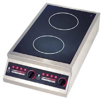 IR- Sensor precisely measures the temperature of the cookware bottom for increased temperature accuracy