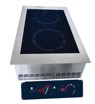 and precisely detects the temperature of the cookware bottom to maintain even, controlled heat temperature.