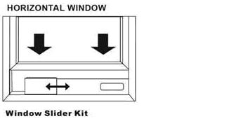 Window Kit Installation The window kit is designed to fit into most standard vertical and horizontal windows.