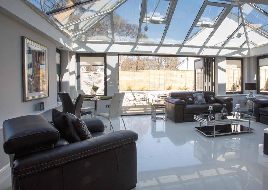 Orangeries Offering a fantastically modern look, aluminium columns are available in a range of colours that can