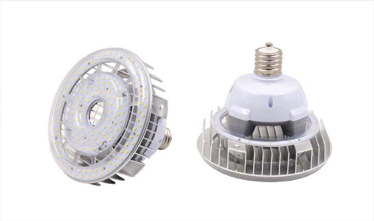 LEDMBR LED Mogul Base High Wattage Replacement lamps LEDMBR lamps are designed as an energy saving LED replacement for retrofitting HID High Bay are Garage Luminaires.