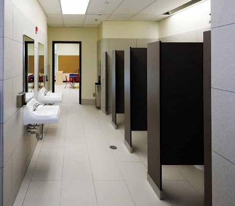 For faculty washrooms, the occupancy status must be clearly displayed and access restricted to prevent accidental walk-ins.
