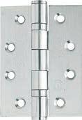 Hinges AR8180 ARRONE 2 ball bearing stainless steel Grade 13 square corner butt hinge: Dimensions: 102x76x3mm Suitable for doors weighing up to 120kg (Grade 13) Supplied with 16 x 201 grade stainless