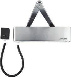 AR7383 ARRONE overhead door closing device: Power adjustable power size 2-4 by spring High performance concealed cam action mechanism with slide track Suitable for doors up to 1100mm wide and 80kg