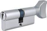 Cylinders AR-MK-0122 ARRONE 6 pin cylinder: Euro profile cylinder with DIN type turn master keyed Inline (equal dimensions both sides) Supplied with 2 servant keys Successfully type tested to the
