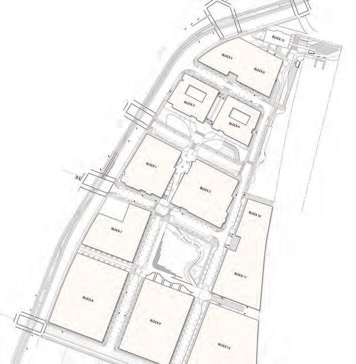 The Design for Development establishes a new street grid on the Schlage Lock site, connecting the site to the existing Visitacion Valley neighborhood to the West and the future Brisbane Baylands