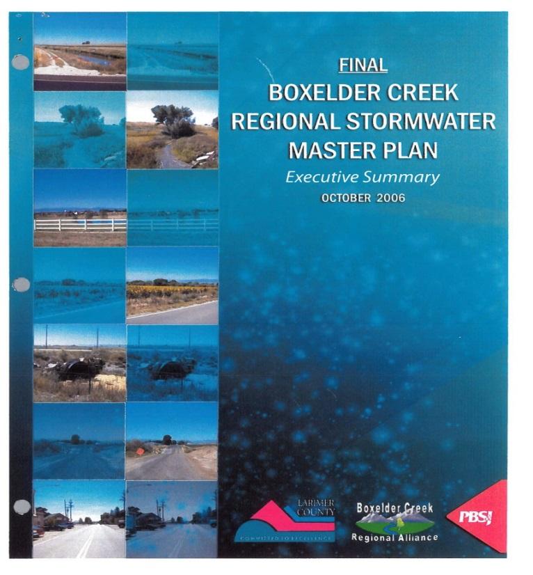 Boxelder Alliance Since 2005 (8 years) Potential Loss of life Roads overtop Floodplain impacts 4,900 Acres Split flows & diversions Boxelder Creek Regional Stormwater