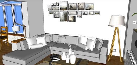 Domestic Interior Cheyne Close As a live brief, the clients wanted their living space to represent them