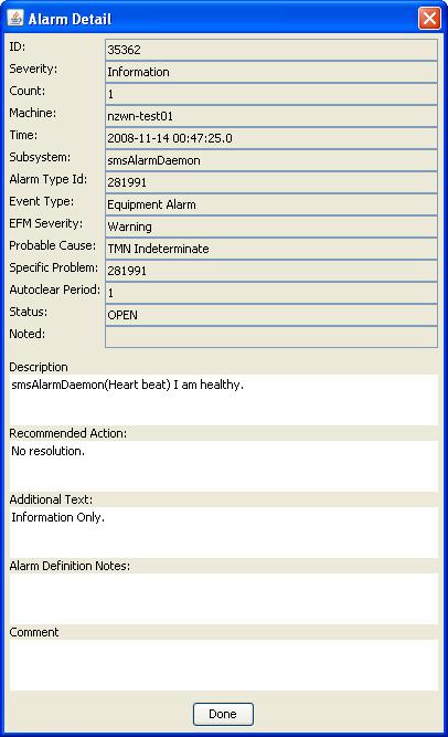Chapter 7 Managing Alarms, Continued Changing alarm comments Follow these steps to amend the comment field in the alarm. Method One: Step Action 1 Select the required alarm in the Alarm grid.