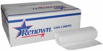 COM LINEAR LOW-DENSITY (LLDPE) CAN LINERS Puncture- & tear-resistant for sharp & irregular refuse Exceptional
