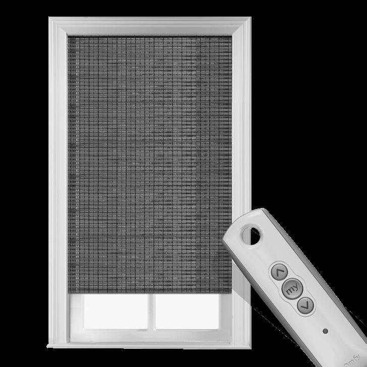 Motorized Lift: Natural Shades Options Refer to motorization Cost and Reference guide for additional options, sizes and pricing Window treatments can be operated from virtually anywhere in