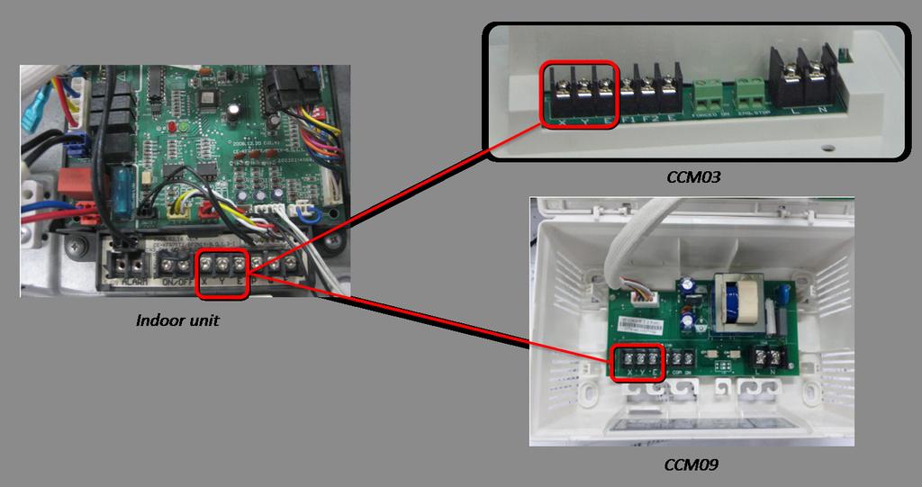 2.2 Centralized Controller 1) Connection For Light commercial air conditioner with XYE port, it can be directly connected