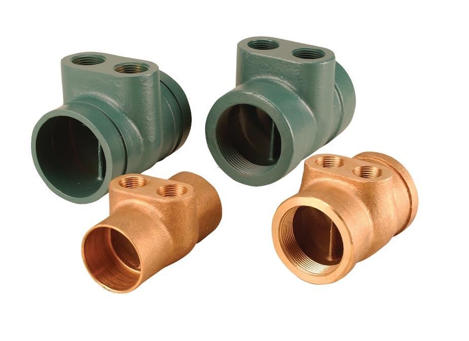 Fittings Twin Tee The Taco LoadMatch Twin Tee insures the comfort and performance of LoadMatch single pipe hydronic systems and primary