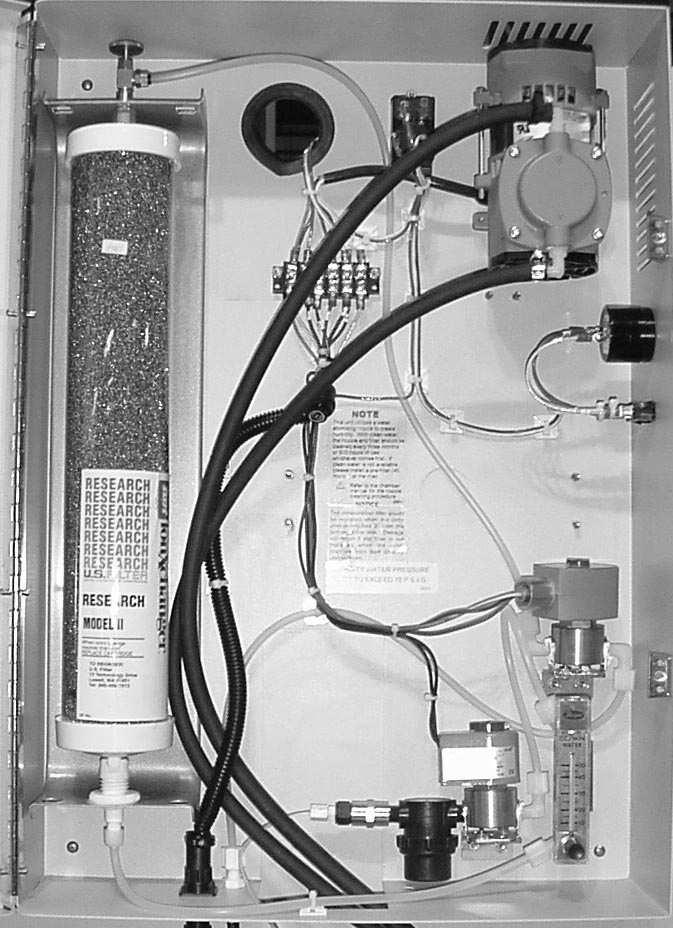 GENERAL DESCRIPTION Air Compressor Filter Isolation Valve Water Supply Solenoid Demineralizer Filter Water Flowmeter Typically set between