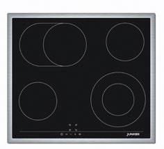 2 kw JR 36FT52 Stand-alone electric hotplate, glass ceramic With stainless steel frame and integrated hotplate controls 4 High Speed cooking zones: 1 cooking zone Ø 17 / 26.