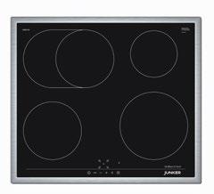 1 kw) 1 cooking zone Ø 21 cm, 2.2 kw (power setting 3.7 kw) 1 cooking zone Ø 18 cm, 1.8 kw with connectible extended cooking zone 18/28 cm, 1.8/2.0 kw (power setting 3.1/3.