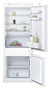 69 Refrigeration appliances 145 145 LED Super freezing Low frost JC 60TB30 Refrigerator-freezer Integrable Niche height 1,450 mm For installation behind the door of a tall cabinet Net capacity for