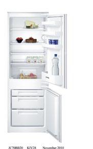 70 REFRIGERATION APPLIANCES 158 158 LED Low frost JC 70BB20 Combination refrigerator-freezer JC 77BB30 Combination refrigerator-freezer DESIGN Integrable Integrable FEATURES } } Niche height 1,580 mm