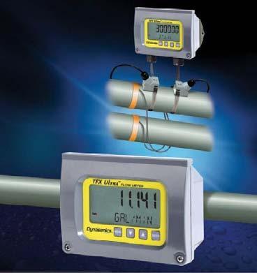 Model TFX Ultra Clamp-on ultrasonic flow and energy meters for liquids - Features Reduced material cost: Clamp-on sensor eliminates the need for in-line flanges, pipe fittings, strainers and filters