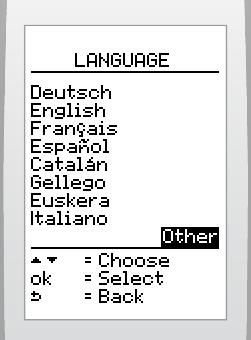 3 Choose the language for the menus Press the button and select > parameters > language on the screen Select each character of the device s name by