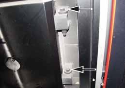 the combustion chamber doors Door handles Loosen the lock nuts at the top and bottom of the locking 