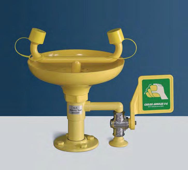 COATING Anti-corrosive polyamide 11 in high-visibility yellow. WATER INLET G 1/2" BSP. Maximum 8 bar.