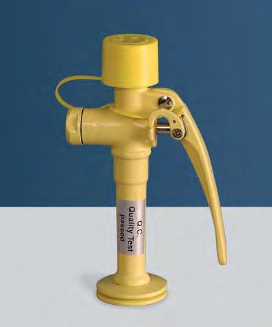 Brass fittings. COATING Anti-corrosive polyamide 11 in high-visibility yellow. WATER INLET G 1/2" BSP.