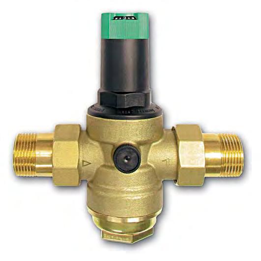 A small quantity of water from the pipe system flows through the valve until the makeup water temperature returns to the safe range.