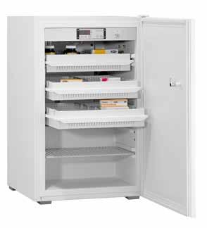 Pharmaceutical Refrigerator 85 DIN Visual and audible alarm signal, even in the case of power failure 85 DIN according to DIN 58345 80 l +12 38 x3 x1 Standalone or undercounter installation 3 drawers