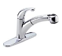 95 980T-SS-DST PILAR Touch Faucet - 2 Hole 4" Installation - Diamond Valve - 2 1/2" max deck thickness - Magnatite Docking -