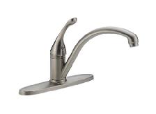 15 470-DST SIGNATURE Pull Out Kitchen Faucet 1 or 3 hole 8" Installation - Diamond Valve - Optional 10 3/4 Escutcheon Included - 2