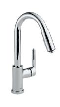 Handle Kitchen Faucet with spray; 4 hole