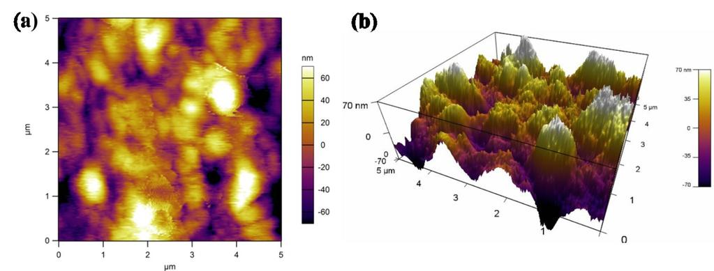 Fig. S4 Characterization of material by AFM image