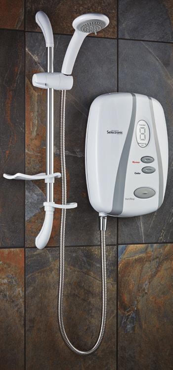 Selectronic Premier Thermostatic Electric Shower 364mm Depth 101mm 264mm Trusted by care professionals, Selectronic Premier is one of the safest, most caring and intelligent thermostatic showers.