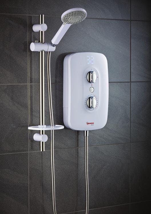 Glow Electric Shower NEW FOR SUMMER 2017 The powerful combination of attractive design features, ease of installation and a reassuring 3 year warranty makes the new Glow shower an appealing package