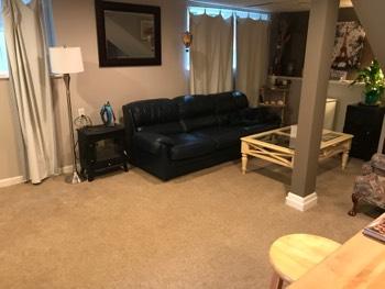 1. Location Location Southeast basement Basement Family Room 2. Family Room Walls and ceilings appear in good condition overall.