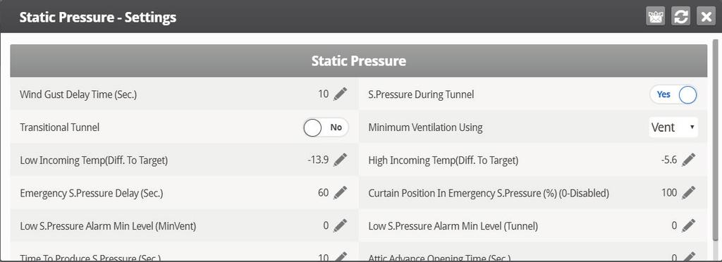 3.7.2 DISABLING THE STATIC PRESSURE SENSOR To disable the static pressure sensor: 1. Go to System > Setup. 2. Set the Static Pressure Unit to None.