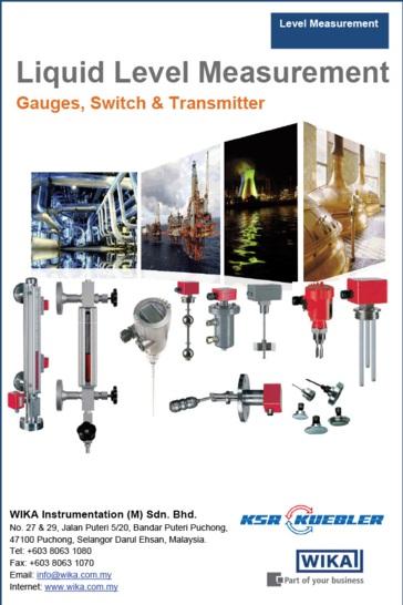 Lquid Level Measurement - Gauges, Switches & Transmitters Transmitters CANopen Pressure Transmitters - Costeffective, Innovative, Flexible Transmitters As simple as analogue instrumentation, but